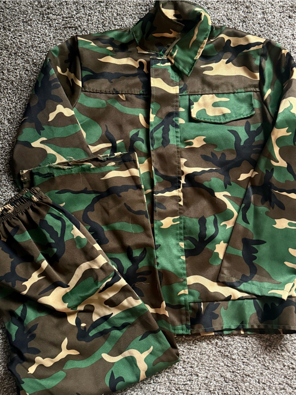 Boys Camouflage Soldier Costume